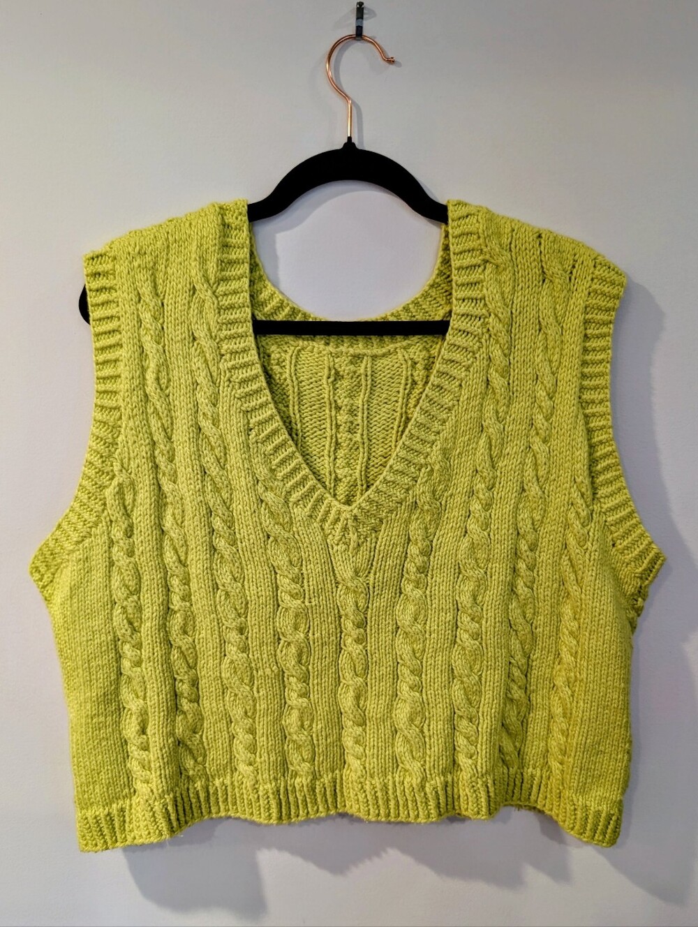 HANDMADE Cable Knit Sweater Vest